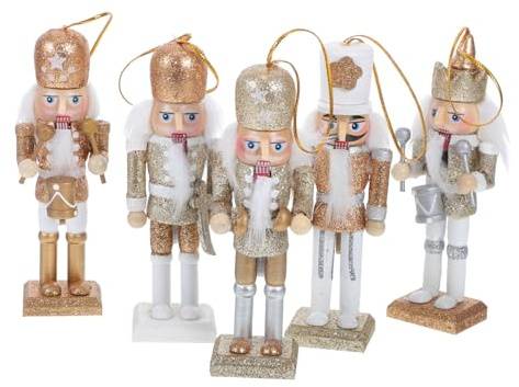 Yardenfun Ciondolo Natalizio con Noci Cracker Decorazione Unica per Personaggio Polvere Glitterata per Feste e Decorazioni Domestiche per Natale