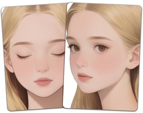 DELORIGIN 2 lavagne per esercizi di pittura del viso, formato A4, riutilizzabili, per make-up, pittura, strumento di esercizio, per palcoscenico, per pittori del viso, per principianti (biondo)