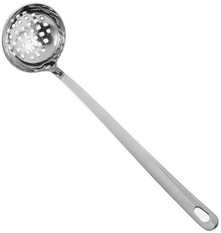 Cabilock Louche Passoire Acier Inoxydable Épais Cuillère à Fentes Légère et Résistante pour Cuisine Maison et Professionnelle Design Mural Pratique Facile à Ranger