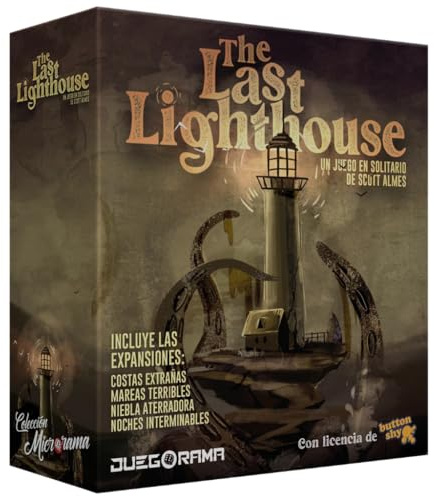 Juegorama | The Last Lighthouse (Incluye 4 expansiones) | Juego de Mesa | A Partir de 10 Años | Juego en Solitario | Menos de 20 Minutos por Partida | Español