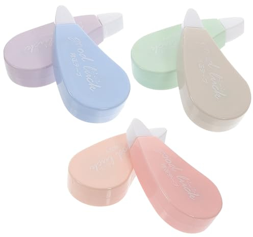 6 Pièces Ruban Correcteur Portable Blanc pour Étudiants et Pas | Correction Instantanée Fluide, Prise Ergonomique Confortable, Usage Maison et Bureau