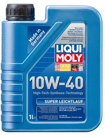 LIQUI MOLY Super Leichtlauf 10W-40 | 1 L | Synthesetechnologie Motoröl | Art.-Nr.: 1300, farblos
