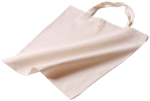 10 Baumwolltragetasche natur 130 g 38x42 kurzer Henkel