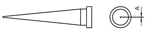 Weller t0054448199 LT O Lötspitze. 8 mm, schwarz