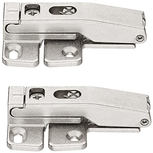 GedoTec® Charnière rabattable à visser, charnière centrale pour ferrures à rabat Senso, bande centrale pour clapets en bois et aluminium, en acier nickelé, ferrures pour meubles