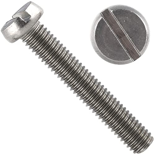 OPIOL QUALITY® Zylinderschrauben mit Schlitz DIN 84 / ISO 1207 M5x25 mm aus Edelstahl A2 V2A (20 Stück) Zylinderkopfschrauben Schrauben Zylinderkopf Gewindeschrauben