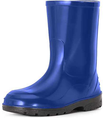 Ladeheid Chaussures en Caoutchouc imperméables Hautes pour Enfants - Bottes de Pluie pour garçons et Filles LA-939 (Bleu-2, 29 EU)
