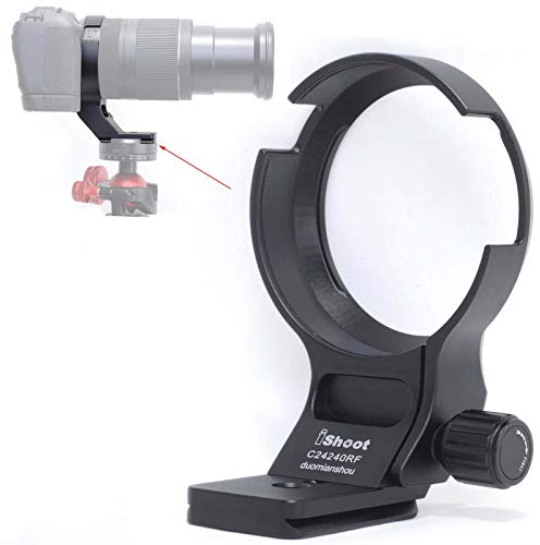 iShoot 79mm Tripod Mount Ring Lens Collar Support for Canon RF 24-240mm f/4-6.3 IS USM Lens, CNC Machined, Built-in Arca-Swiss Quick Release Plate Compatible with Arca Fit Tripod Ball Head