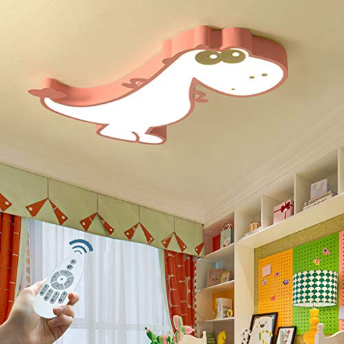 LED Dinosaure Plafonnier Boy Chambre Lampadaire Moderne Intérieur Décoration Éclairage De Plafond Maternelle Dimmable Lumière Suspension Salon Chambre Coucher Kinderzimmer Lustre Pendentif,48cm/pink