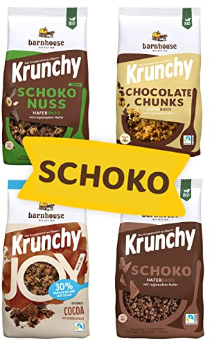 Barnhouse Krunchy Kennenlernpaket Schoko, Bio Knuspermüsli aus Bayern