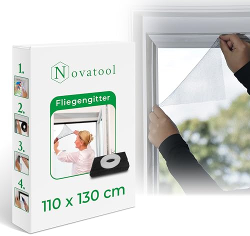 Fliegengitter Fenster 110x130 anthrazit individuell kürzbar Insektenschutz Fliegennetz Fensternetz Mückennetz Mückengitter Fenstergaze