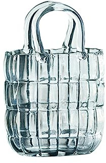 Mokylor - Jarrón de Cristal para Flores, Forma de Bolso de 11.0 In, Jarrón de Flores único Decorativo, Bolso de Pecera, Jarrón Bonito, Jarrón de Boca Ancha para Centros de Mesa,(Verde)