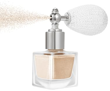 NebulaGlam Glitter Spray, Glitzer Spray für Face und Body, Glitzer Haarspray Make-up Sparkle Puder Kosmetik Shimmer Highlighter, Powder Glitterspray Haare Körper für Weihnachten Rave Party（Champagne）