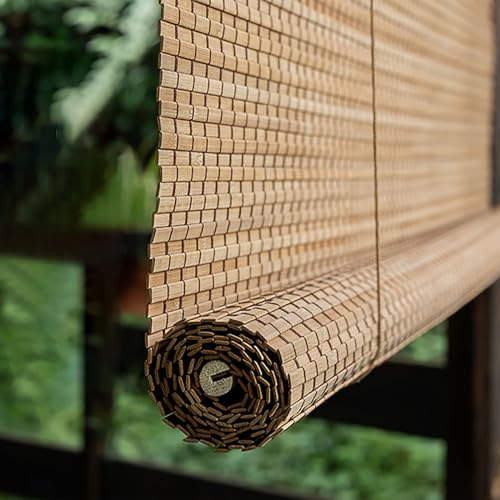 Rullgardiner I Bambu, Naturliga Bambugardiner För Uteplats, Insynsskyddande Bambugardiner För Fönster, Handvävd Vintagedekoration, Lätt Att Hänga Upp, För Terrass Trädgård Inomhus Utomhus Solskydd (S