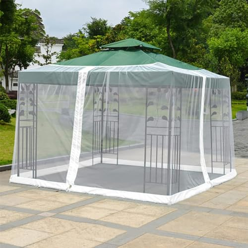 Bceer Mosquiteras para Paraguas De Patio Mosquitera Cuadrada De Poliéster con Cremallera Doble Y Cuerda Ajustable Se Adapta A Sombrillas De Exterior De 3m Y Mesas De Patio 300x300x230cm