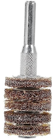MUSISALY 5-layer Electric Wire Brush Drill Attachment, 25mm Coarse Steel Wire Wheel for Rust Removal and Polishing, Power Drill Accessory for Metal Cleaning and Surface Preparation