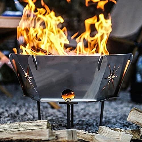 Pozzo del Fuoco Pozzi del Fuoco Portatili per Esterni, braciere in Ferro battuto, Barbecue a Legna