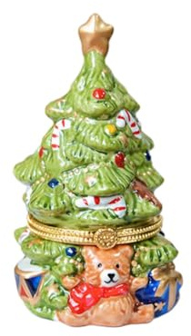 Diheohg Portagioie verde con ornamenti, albero di Natale, portagioie, porta anelli, organizer, porta gioielli per ciondoli di Natale, orecchini, durevole