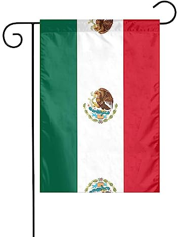 GGNKDL Drapeau du Mexique imprimé drapeau de jardin extérieur décoration de cour convient pour toutes les saisons 30,5 x 45,7 cm