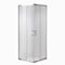 DOCCIASI - Box Doccia angolare quadrato trasparente - Vetro temperato 5mm, Altezza 185 cm - 80x80 cm