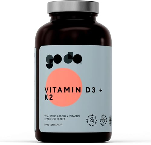 Fitness health Vitamin D3 and K2 360 Tablets - Max Strength D-3 Cholecalciferol & K-2 MK7 to Support Healthy Bones, Teeth - Easy to Swallow Vitamin D & K Complex - Non-GMO, Gluten Free
