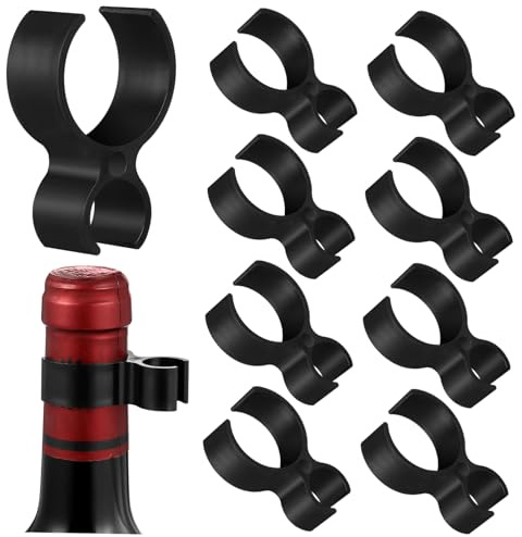 Zerodeko 9pièces Pinces à Bouteilles de Vin Décorations de Cuisine pour Halloween Pinces de Service avec Clips de Sécurité Plastique pour Bouteilles Variées