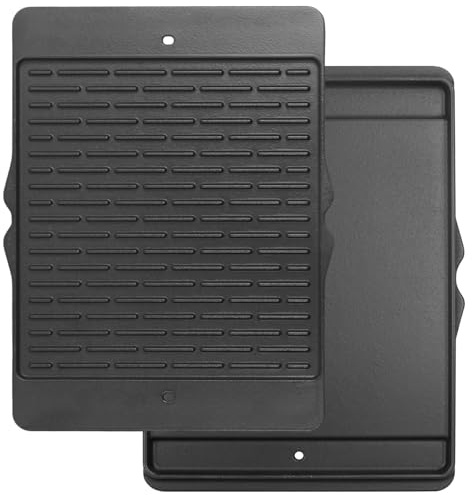 Half Size Griddle Insert for Blaze 3, 4 and 5 Burner Grills Reversible Cast Iron Griddle Plate for Summerset Sizzler 32, 40 and AOG 24'' T Series Flat Top Griddle for RCS 32 Grills