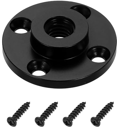 PATIKIL Flansch Kamera Wandhalterung 3/8 Gewinde Stativadapterhalterung | Wandmontage Stativmontageplatte, Aluminiumlegierung, 20mm, mit Schrauben, für Magic Arm Monitorlicht Blitz DSLR Kamera