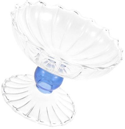 BESPORTBLE Bol à Dessert en Verre 350 Ml Bol sur Pied Vintage Transparent pour Fruits et Bonbons Plat à Crème Glacée Polyvalent pour Table Basse et Fêtes Élégante et Fonctionnel