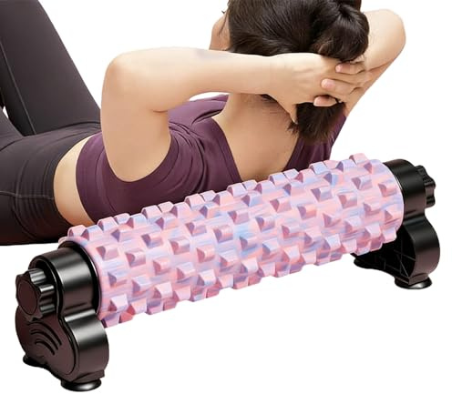 Skumrulle fitness – EVA PP-material, djupmassage stretch med sugpropp hållare | muskelrulle regenerering, massagerulle för gym pilates träning rygg träning sport
