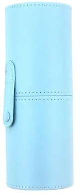 SEFGRYMU Tenedor de cuero la brocha del maquillaje PU, taza portátil almacenamiento viaje for los cepillos y las plumas cosméticos(Color1)