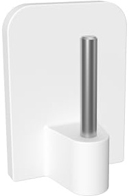 INTERDECO Klebehaken für Vitragestangen, aus Kunststoff und Metall, Weiß, Selbstklebehaken mit Metallstift, Fensterhaken für Fensterrahmen und Fensterflügel, Typ 2111202, 4 Stück