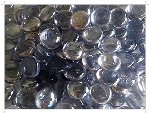 The Glass Pebble Shop 100 Approx. Grey Purple Round Decorative Glass Pebbles/Stones/Beads/Nuggets