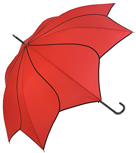 Blooming Brollies Rot Swirl Regenschirm