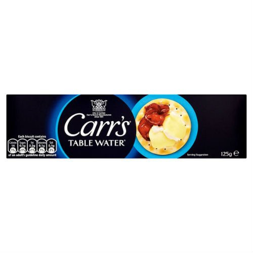 Carr's Table - Galletas de agua (125 g, caja de 12 unidades)