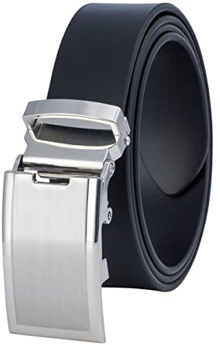 LINDENMANN Gürtel Herren Vollledergürtel aus Rindleder, 33 mm breit und 3,6 mm stark, kürzbar, Gürtel Herren Automatik, schwarz, Größe/Size:125, Farbe/Color:schwarz