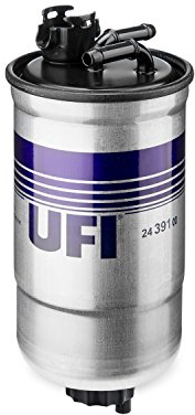 UFI Filters, Filtro Gasolio 24.391.00, Filtro Carburante per Ricambio, Adatto ad Auto, Applicabile su Diversi Modelli come Audi, Fiat, Multicar, Seat, Skoda e Volkswagen