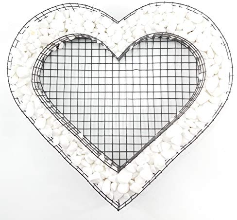 Bellissa – Griglia con ghiaia cuore cuore per decorazioni di vasi e fiori, per cimitero di Gartenwelt Riegelsberger