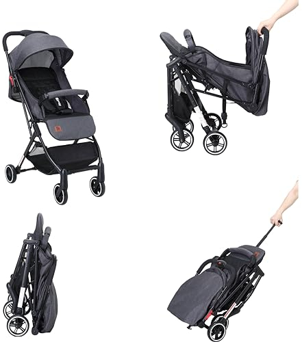 Kidmeister Reisebuggy Reise- Sport C-3D Sportwagen mit Liegefunktion Kinderwagen Jooger Grau ideal für den Urlaub