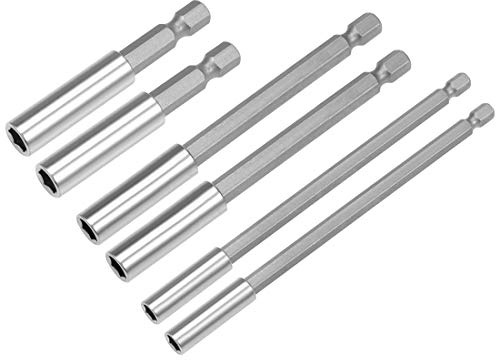 sourcing map 2 Sets 1/4 Inch Hex Shank by Magnetic Bit Holder Extension, Quick Release Screwdriver Drill Bit Power Tool (60/100/150mm)