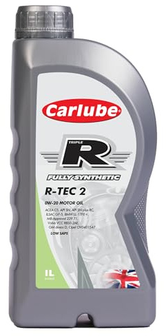 Carlube Triple R 0W-20 ACEA C5 & C6, API SP with RC, ILSAC GF-6A Fully Synthetic Engine Oil Petrol Compatible R-TEC 2 1L