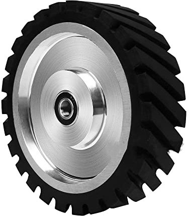 Amoladora de banda dentada de 150 mm / 200 mm / 250 mm / 300 mm Rueda de contacto Rueda de goma para lijado abrasivo Espesor de banda 50 mm Para 6202 7R8,250x50 mm, 6202 15 mm