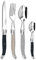 Laguiole Production - Ménagère 24 pièces - Set de couverts de table acier inox et ABS pour 6 personnes - Solidité Extrême - Compatible Lave-Vaisselle - Manche Ergonomique (IRIS)