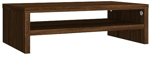 vidaXL Skärmställ brun ek 42x24x13 cm konstruerat trä