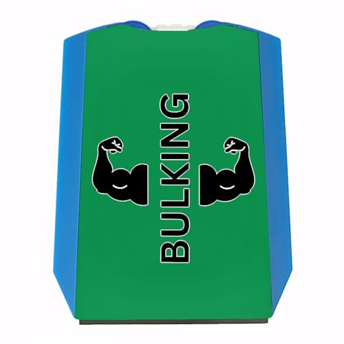 speecheese Fitness Parkscheibe in grün mit Spruch Bulking mit Einkaufswagenchips Als Aufmerksamkeit zum Führerschein Fitness Parkuhr Bodybuilding Eiskratzer Sport cool