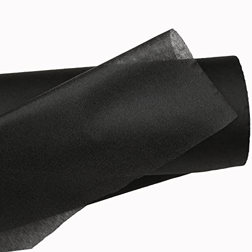 JPstraps - Bügelvlies Stoff Einlagestoff zum Aufbügeln, vlieselin einseitig, nicht gewebt, für Basteln, Nähen, Heimwerken, Patchwork, Reparatur, Saum, Polsterung (Schwarz, 100cm x 100cm)
