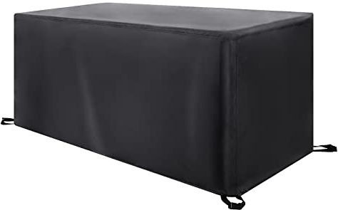 Copertura per mobili da Giardino - 130x80x70cm (LxWxH) Copertura Tavolo Esterno Telo Copri Impermeabili per Tavolo e Sedie da Antivento/UV/Impermeabile Resistente allo Strappo Oxford Rettangolari