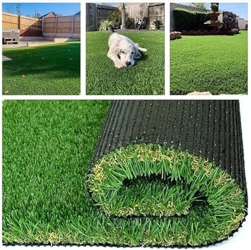 Petgrow Ultrathick Artificial Grass Turf,1.77 Inch High Dense W Shape Grass Silk -Durable PU Backing-Luxurious Indoor Outdoor Dog Garden Landscape Patio Synthetic Fake Faux Grass Mat-Sent by Rolled