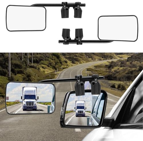2 Stück Wohnwagenspiegel, Auto Seitenspiegel Extender Auto Universal Zusatzspiegel Verstellbarer Zusatzspiegel Außenspiegel für Wohnmobil, Anhänger, Auto, LKW