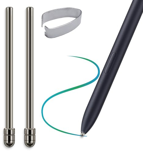 sciuU 2 * Titanlegierungs Spitzen kompatibel mit Samsung Galaxy Pen Stylus | Metallisch Ersatzspitze Spitze Tips kompatibel mit Samsung Galaxy Tab S9 / S7 / S8 / Smartphone Galaxy S22 / S23 Stylus